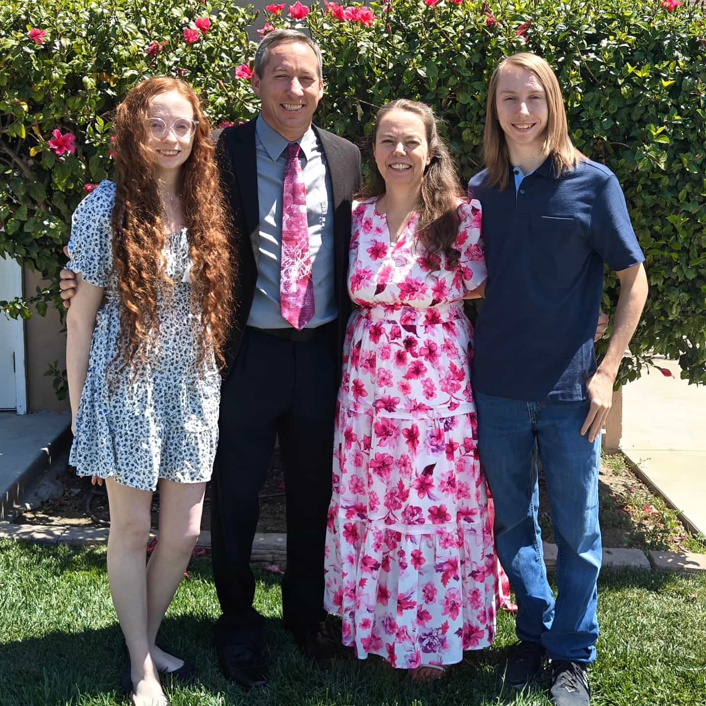 Pastor Jonathan Woods with his family.